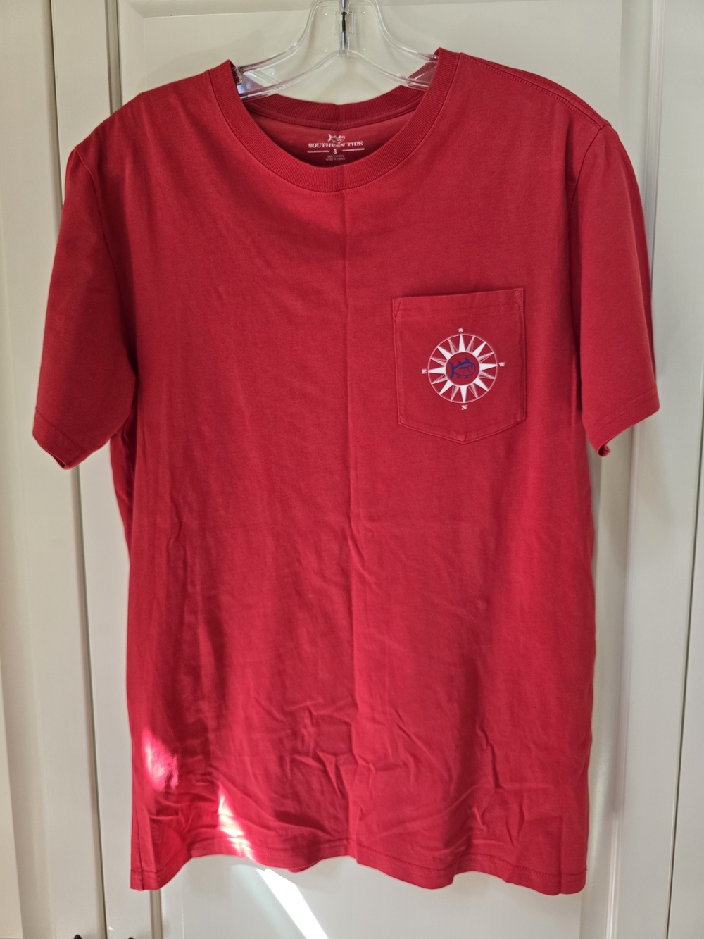 Southern Tide Men's Red Pocket Tee